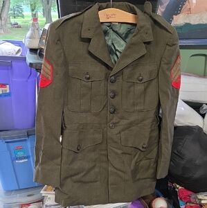 Men's Olive Green Military Jacket
